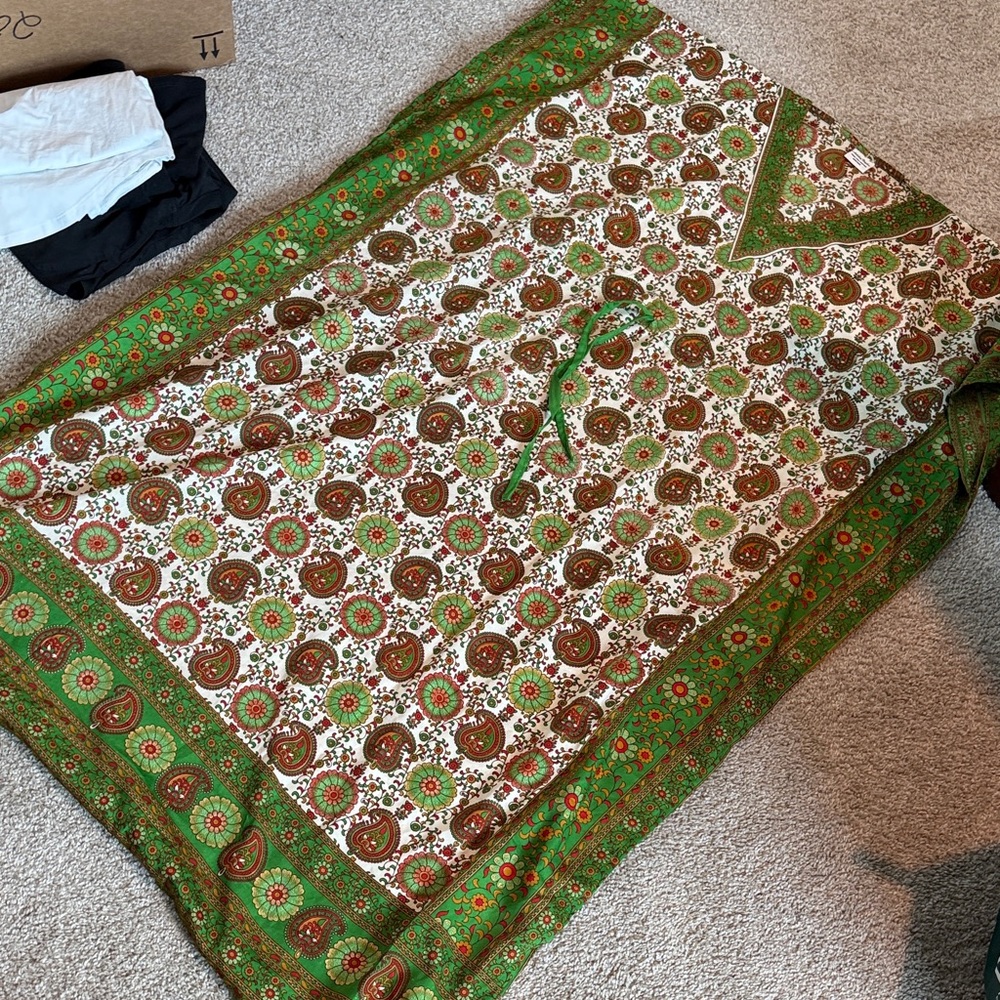 Green Paisley Floral coverup